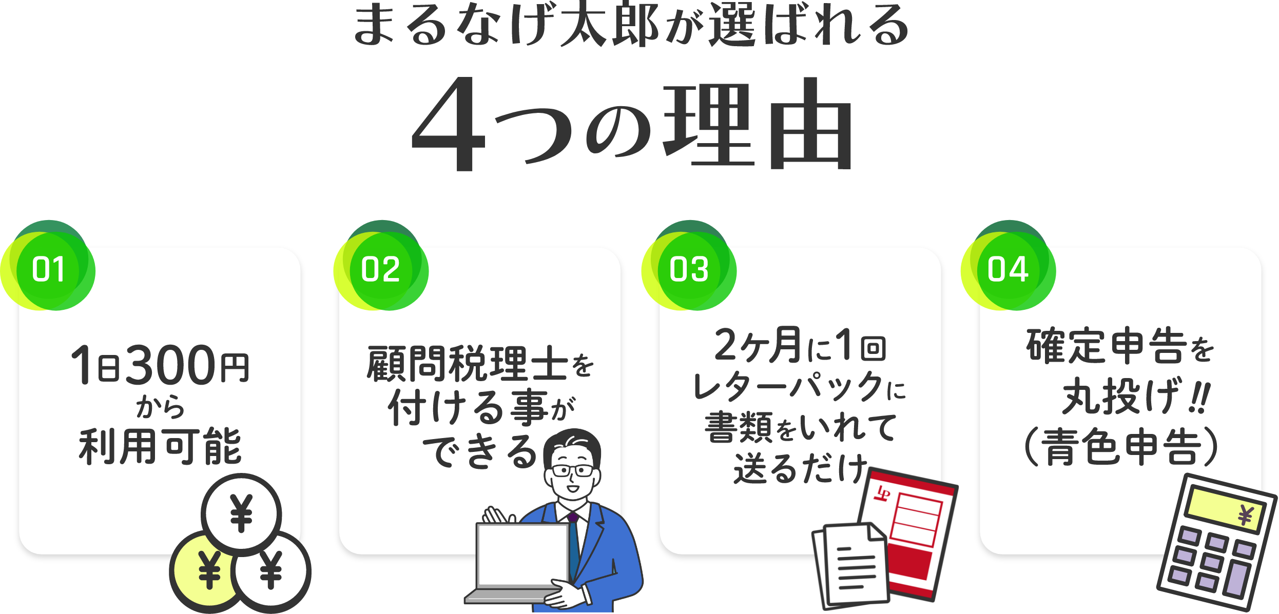 まるなげ太郎が選ばれる4つの理由